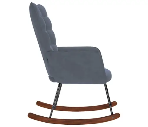 Šūpuļkrēsls, Tumši Pelēks Samts Vidaxl