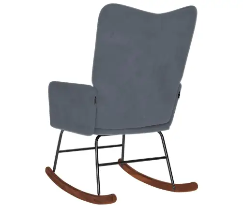 Šūpuļkrēsls, Tumši Pelēks Samts Vidaxl