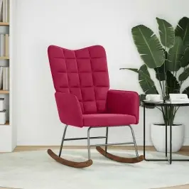 Šūpuļkrēsls, Vīnsarkans Samts Vidaxl Šūpuļkrēsls, Vīnsarkans Samts Vidaxl