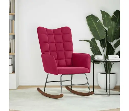 Šūpuļkrēsls, Vīnsarkans Samts Vidaxl