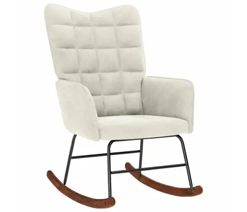 Šūpuļkrēsls, Krēmkrāsas Samts Vidaxl