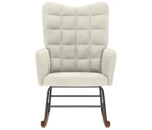 Šūpuļkrēsls, Krēmkrāsas Samts Vidaxl