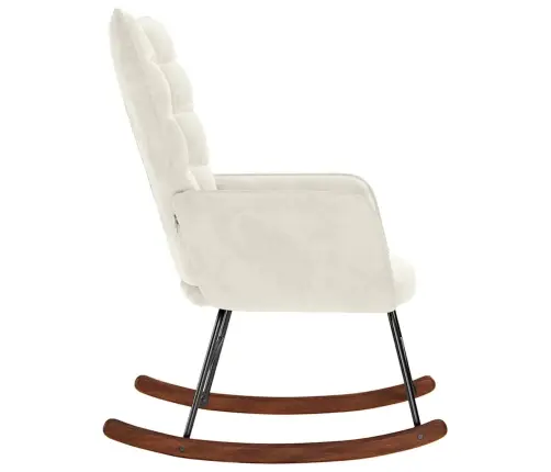 Šūpuļkrēsls, Krēmkrāsas Samts Vidaxl