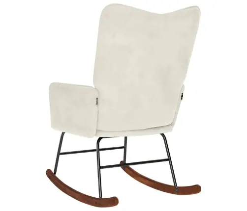 Šūpuļkrēsls, Krēmkrāsas Samts Vidaxl