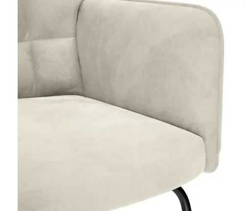 Šūpuļkrēsls, Krēmkrāsas Samts Vidaxl