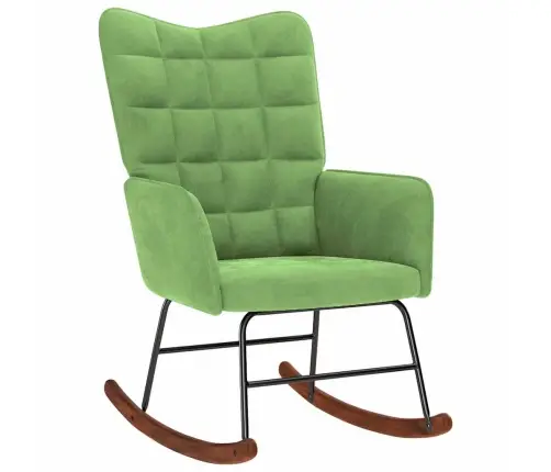 Supama Kėdė Su Taburete Light Green Velvet
