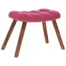 Šūpuļkrēsls Ar Stool Wine Red Velvet Vidaxl