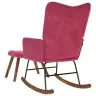 Šūpuļkrēsls Ar Stool Wine Red Velvet Vidaxl