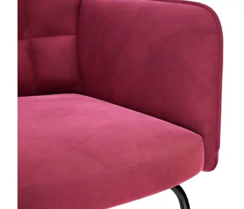 Šūpuļkrēsls Ar Stool Wine Red Velvet Vidaxl