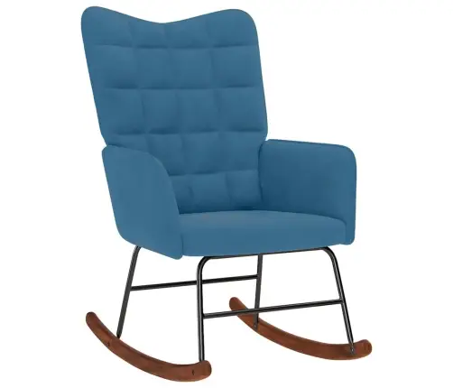 Šūpuļkrēsls Ar Izkārnījumiem Blue Velvet Vidaxl