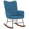Šūpuļkrēsls Ar Izkārnījumiem Blue Velvet Vidaxl