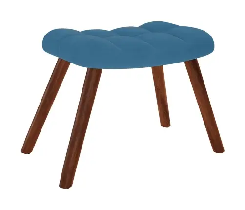 Šūpuļkrēsls Ar Izkārnījumiem Blue Velvet Vidaxl