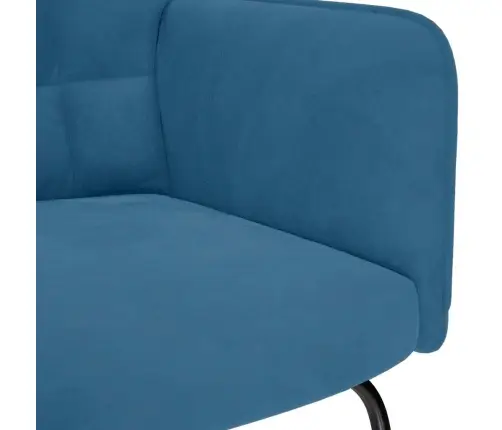 Šūpuļkrēsls Ar Izkārnījumiem Blue Velvet Vidaxl