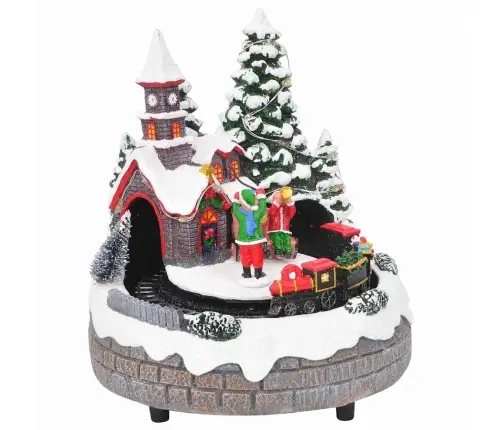 Ziemassvētku Galda Dekors Daudzkrāsains 16 X 16 X 19 Cm Sveķi Vidaxl