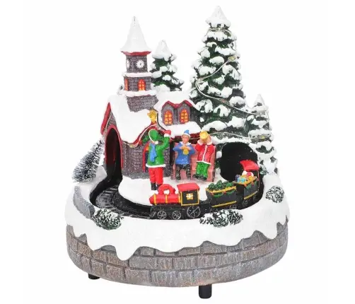 Ziemassvētku Galda Dekors Daudzkrāsains 16 X 16 X 19 Cm Sveķi Vidaxl