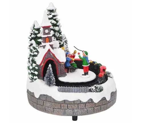 Ziemassvētku Galda Dekors Daudzkrāsains 16 X 16 X 19 Cm Sveķi Vidaxl