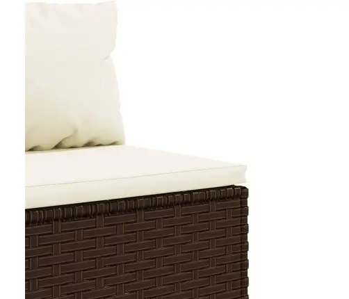 6-Osaline Aiamööbli Komplekt Patjadega, Pruun, Polürotang