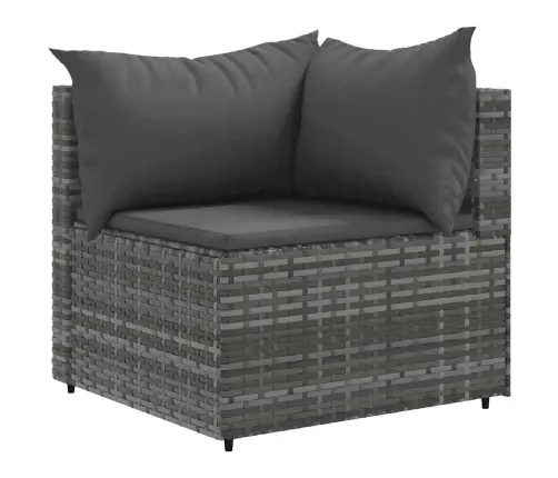 6-Daļīgs Dārza Atpūtas Mēbeļu Komplekts, Pelēka Pe Rotangpalma Vidaxl