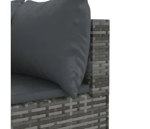 6-Daļīgs Dārza Atpūtas Mēbeļu Komplekts, Pelēka Pe Rotangpalma Vidaxl