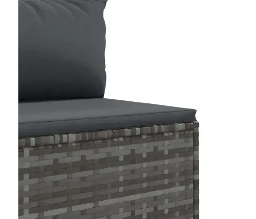 Sodo Komplektas Su Pagalvėlėmis, 8 Dalių, Pilkas, Poliratanas