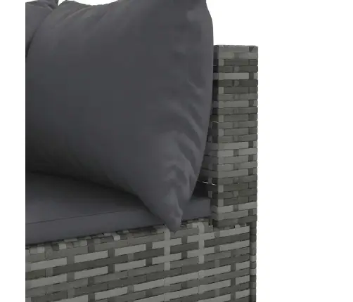 Sodo Komplektas Su Pagalvėlėmis, 8 Dalių, Pilkas, Poliratanas