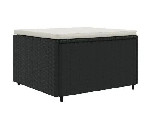 4-Daļīgs Dārza Mēbeļu Komplekts, Melna Pe Rotangpalma Vidaxl