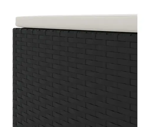 4-Daļīgs Dārza Mēbeļu Komplekts, Melna Pe Rotangpalma Vidaxl