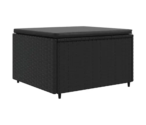 4-Daļīgs Dārza Mēbeļu Komplekts, Melna Pe Rotangpalma Vidaxl