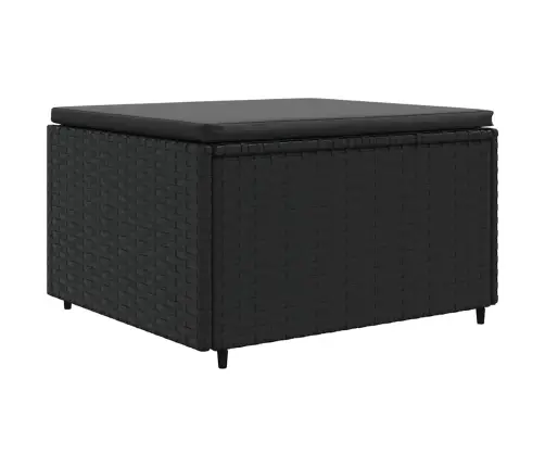 5-Daļīgs Dārza Mēbeļu Komplekts Ar Matračiem, Pe Pinums, Melns Vidaxl