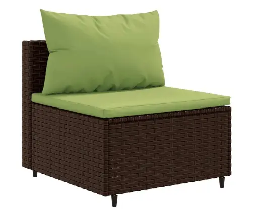 5-Osaline Aiamööbli Komplekt Patjadega, Pruun, Polürotang