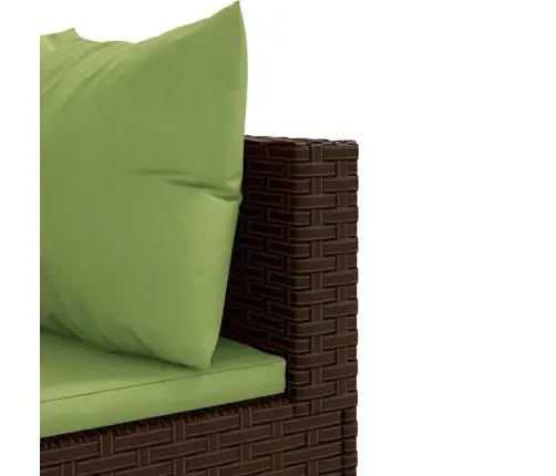 5-Osaline Aiamööbli Komplekt Patjadega, Pruun, Polürotang