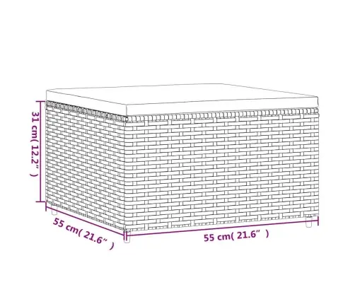 5-Osaline Aiamööbli Komplekt Patjadega, Pruun, Polürotang