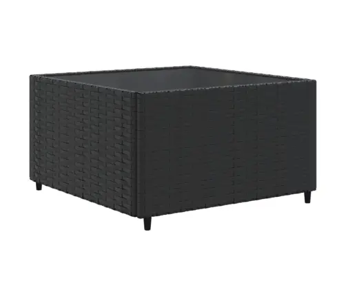 6-Osaline Aiamööblikomplekt Patjadega, Polürotang, Must