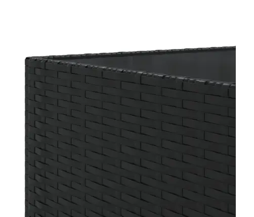 6-Osaline Aiamööblikomplekt Patjadega, Polürotang, Must