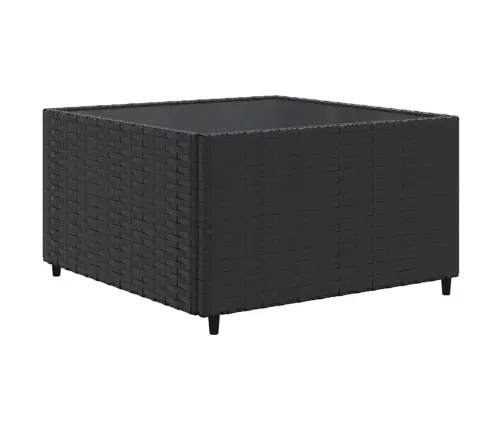 7-Osaline Aiamööbli Komplekt Patjadega, Must, Polürotang