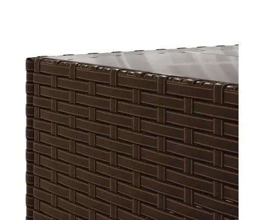 7-Osaline Aiamööblikomplekt Patjadega, Pruun, Polürotang