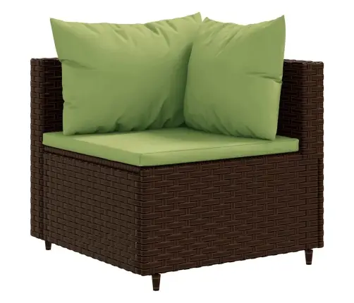 6-Daļīgs Dārza Atpūtas Mēbeļu Komplekts, Brūna Pe Rotangpalma Vidaxl