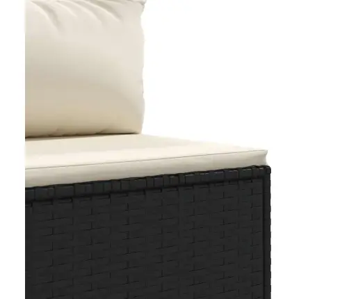 Sodo Komplektas Su Pagalvėlėmis, 7 Dalių, Juodas, Poliratanas