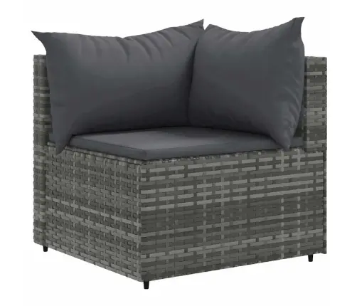 7-Osaline Aiamööbli Komplekt Patjadega, Hall, Polürotang