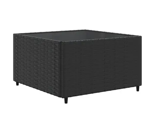 7-Osaline Aiamööbli Komplekt Patjadega, Must, Polürotang