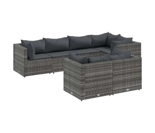 7-Daļīgs Dārza Mēbeļu Komplekts Ar Matračiem, Pe Rotangpalma Vidaxl