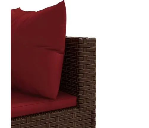 7-Daļīgs Dārza Atpūtas Mēbeļu Komplekts, Brūna Pe Rotangpalma Vidaxl