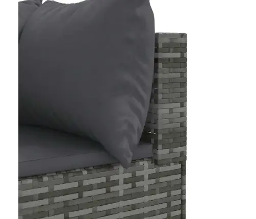 8-Daļīgs Dārza Atpūtas Mēbeļu Komplekts Ar Matračiem, Pelēks Pe Vidaxl