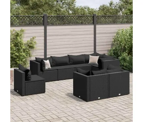 8-Daļīgs Dārza Mēbeļu Komplekts Ar Matračiem, Pe Rotangpalma Vidaxl