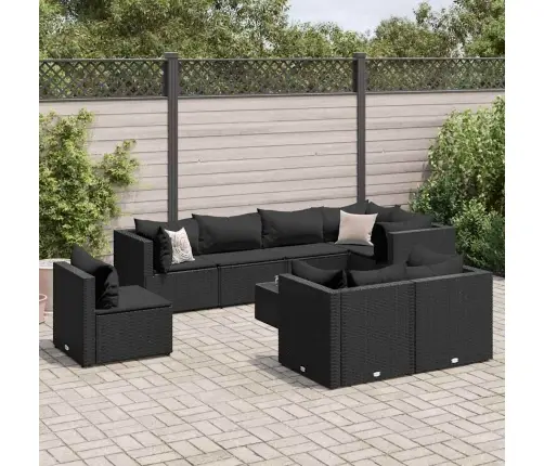 9-Daļīgs Dārza Mēbeļu Komplekts Ar Matračiem, Pe Rotangpalma Vidaxl