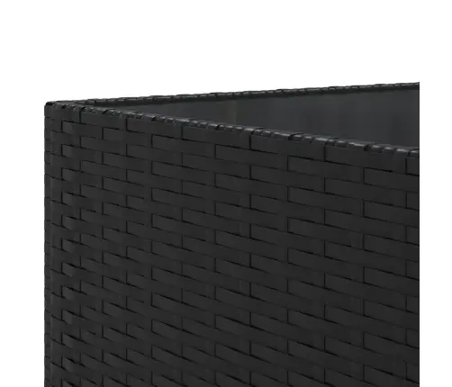 9-Osaline Aiamööbli Komplekt Patjadega, Must, Polürotang