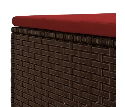 Sodo Komplektas Su Pagalvėlėmis, 6 Dalių, Rudas, Poliratanas