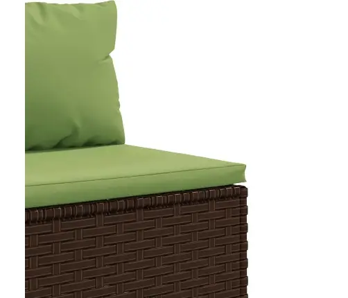 Sodo Komplektas Su Pagalvėlėmis, 6 Dalių, Rudas, Poliratanas