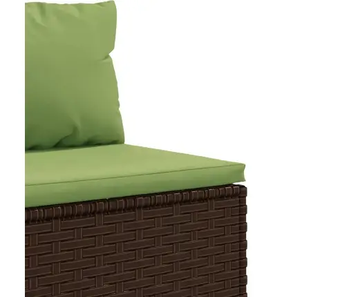 7-Daļīgs Dārza Atpūtas Mēbeļu Komplekts, Brūna Pe Rotangpalma Vidaxl