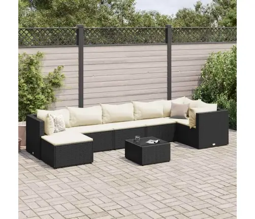 8-Daļīgs Dārza Mēbeļu Komplekts Ar Matračiem, Pe Rotangpalma Vidaxl